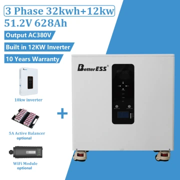 BetterESS 51.2V 628Ah 32kWh All-in-One Mobile ESS LiFePO4 Battery Energy Storage System with 12kW Three-Phase Hybrid Inverter Smart BMS MPPT & Equalization Module