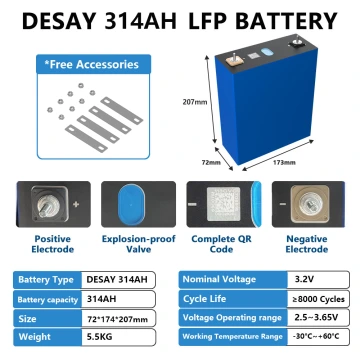 DESAY 314Ah LiFePO4 Battery Cells - Brand New Grade A with QR Code