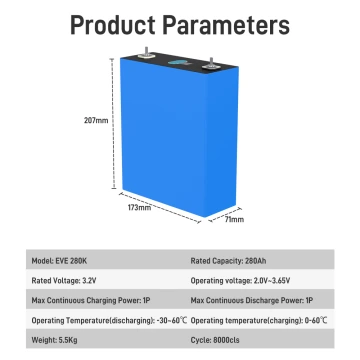EVE New LF280K 280Ah LiFePO4 Battery Cells - Brand New Grade A with QR Code