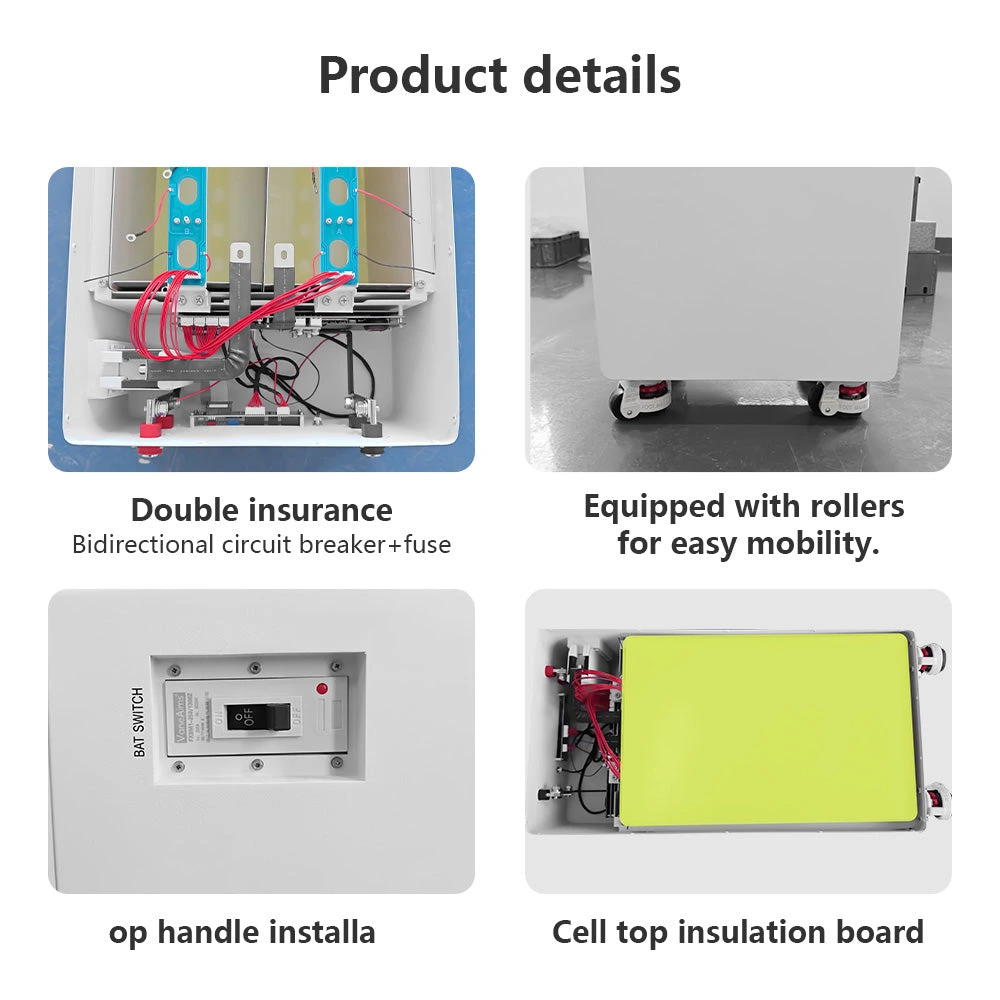 48V 16S 280Ah-314Ah DIY Vertical JK Box Battery Kits with JK Inverter 200A BMS and Wheels