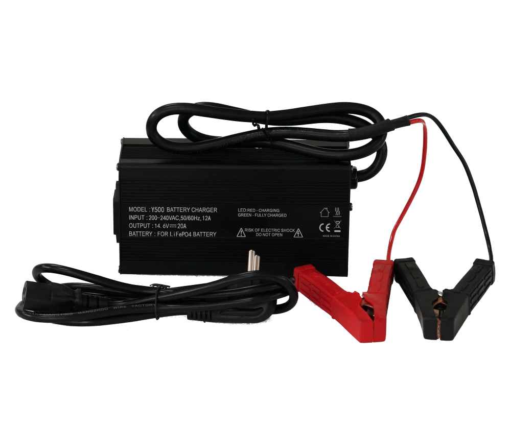 14.6V 20A LiFePO4 Battery Charger, 2-Stage Automatic Intelligent LiFePO4 Lithium Battery Charger Suitable for 12 V (12.8 V) Lithium Battery