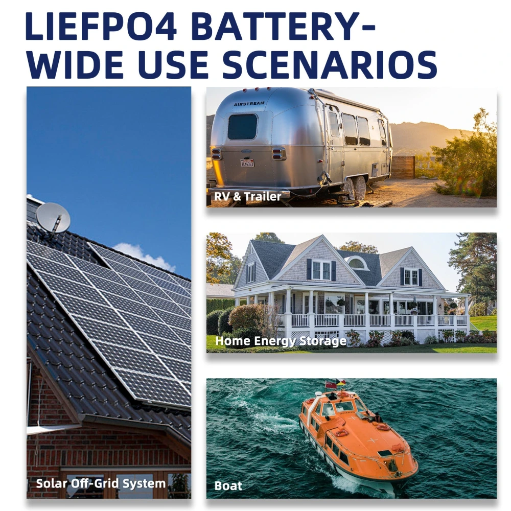 12V 200Ah LiFePO4 Battery Built-in 200A BMS with Bluetooth