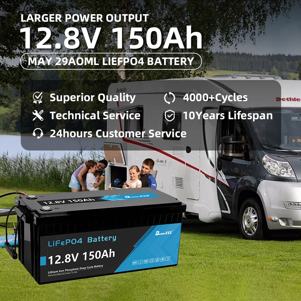 12V 150Ah LiFePO4 Battery Built-in 150A BMS with Bluetooth