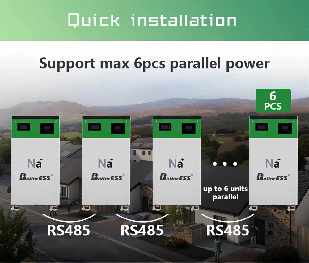 48V 10kWh 200Ah All-in-One Sodium-ion Battery Solar Home Energy Storage System
