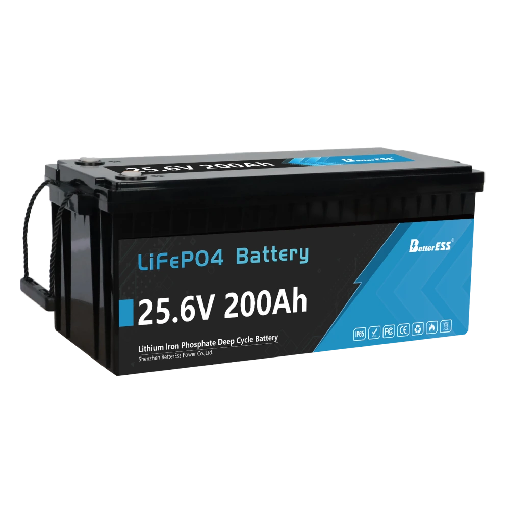 24V 200Ah LiFePO4 Battery Built-in 200A BMS with Bluetooth, Self-heating and Active Balancer
