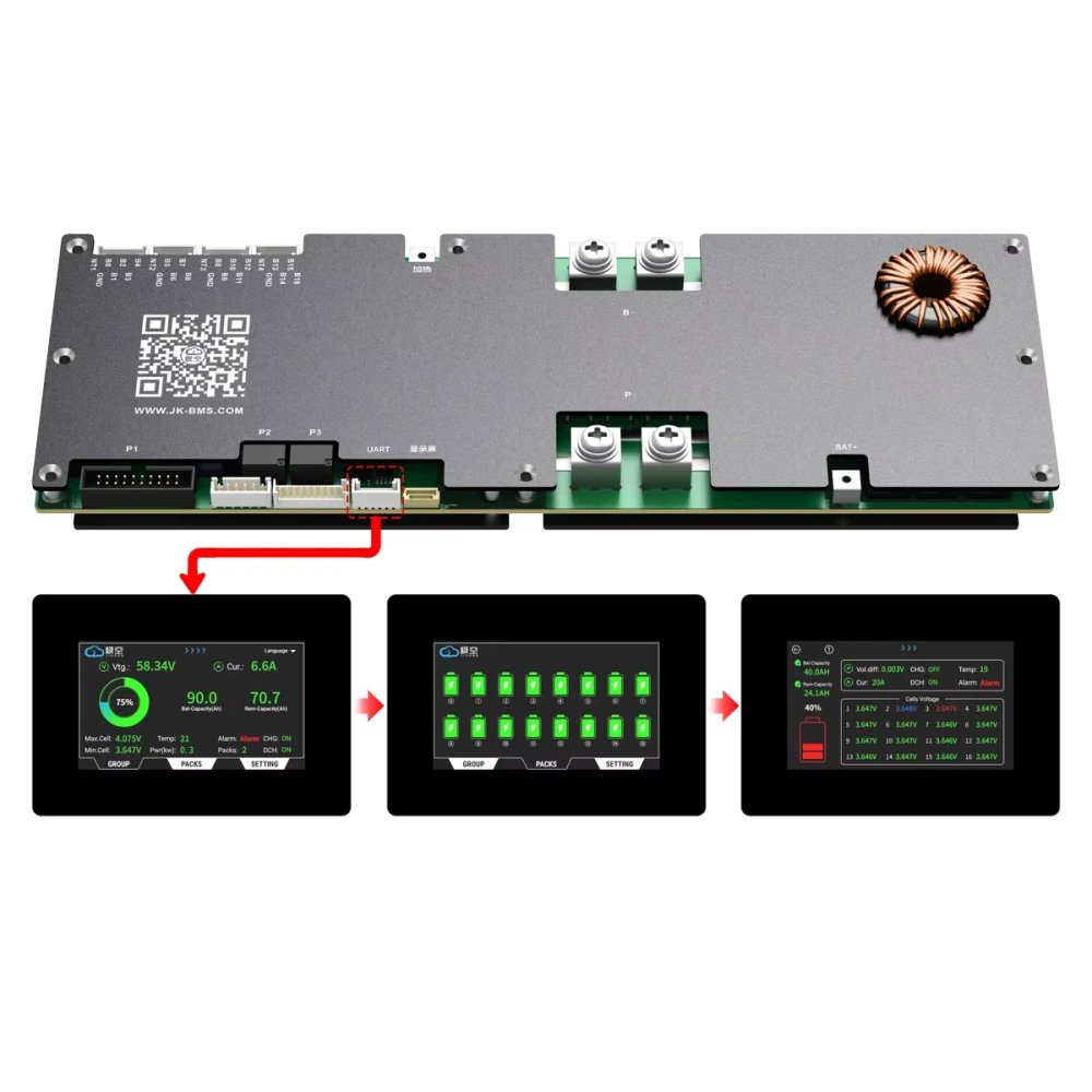 JK Smart BMS Active balance 16S 48V 200A Home Energy Storage Battery Pack Accessories